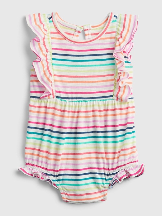 1 of 8 showing, with the color multi stripe of product Baby Stripe Bubble One-Piece
