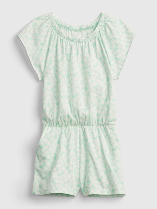 1 of 8 showing, with the color shore blue of product Toddler Easy Knit Romper