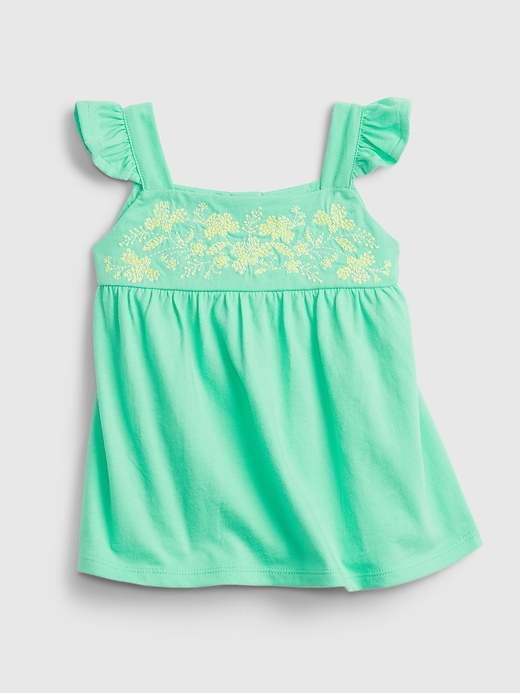 Image number 1 showing, Toddler Flutter Embroidered Top