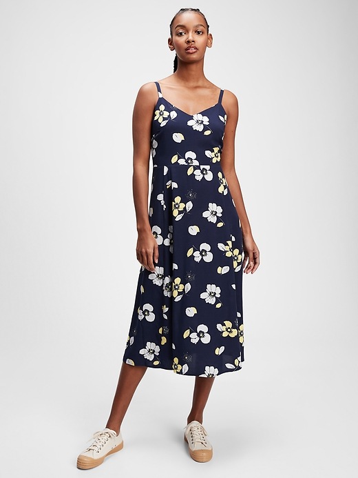 Gap Print Cami Midi Dress