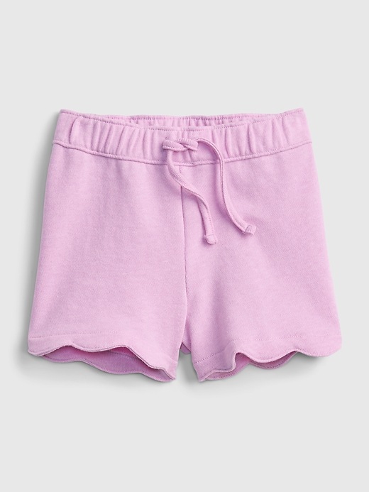 1 of 8 showing, with the color purple rose of product Toddler Scalloped Pull-On Shorts