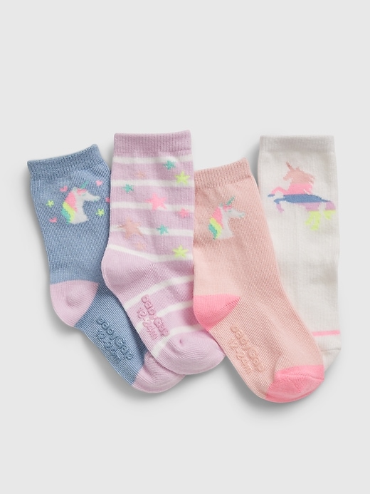 View large product image 1 of 1. Toddler Unicorn Socks (4-Pack)