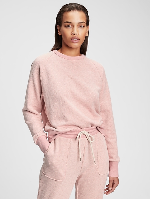 1 of 8 showing, with the color marled pink of product Marled Crewneck Sweatshirt