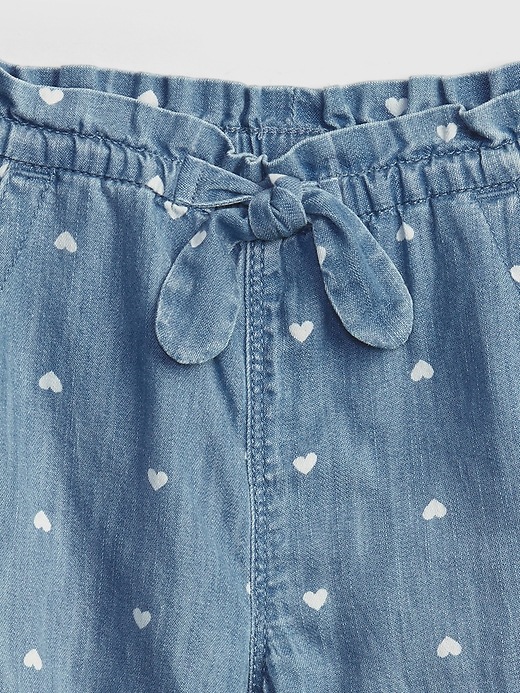 Image number 3 showing, Toddler Denim Heart Print Pull-On Joggers with Washwell&#153