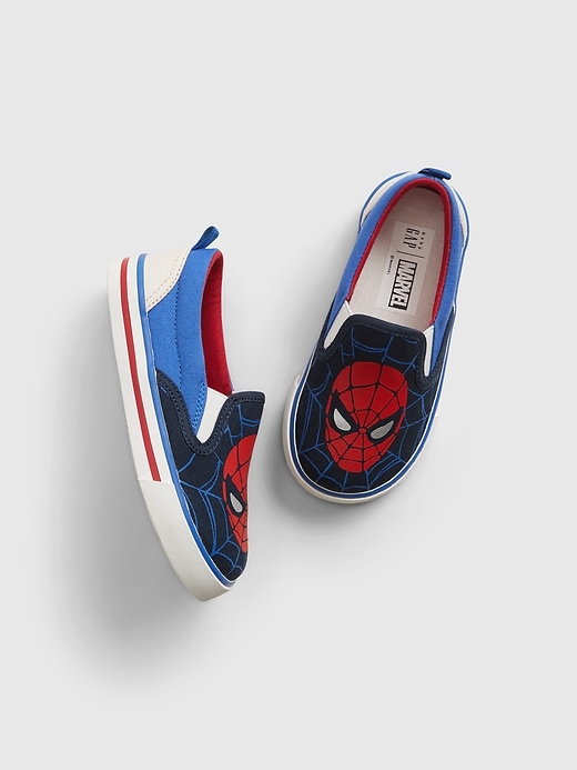 View large product image 1 of 1. babyGap &#124 Marvel Spider-Man Graphic Slip-On Shoes