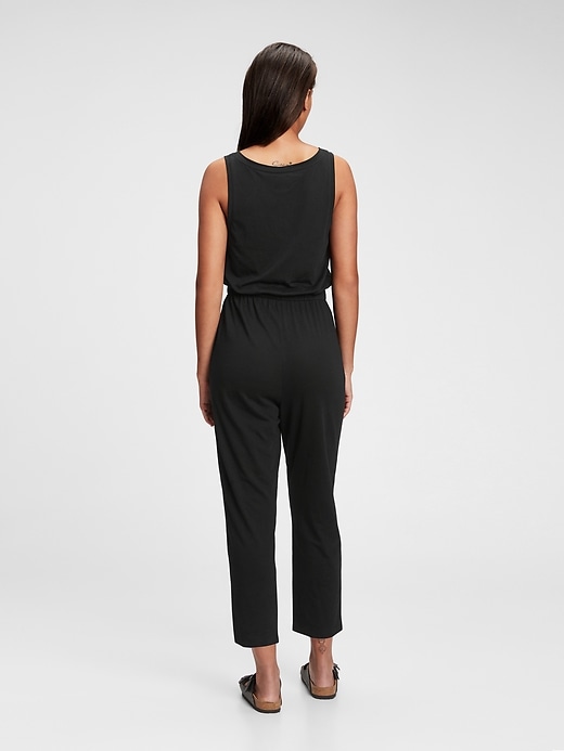 View large product image 2 of 7. Sleeveless Henley Jumpsuit
