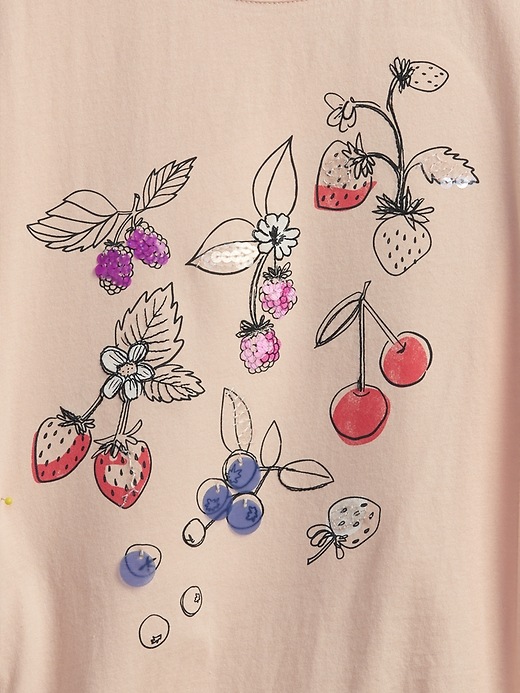 Image number 3 showing, Kids Sequin Fruit Graphic T-Shirt