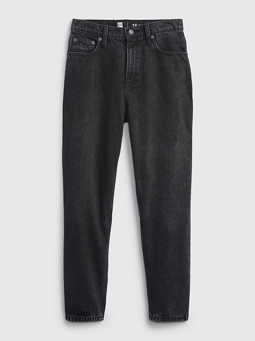 2 of 8 showing, with the color black wash of product Teen Sky High-Rise Mom Jeans