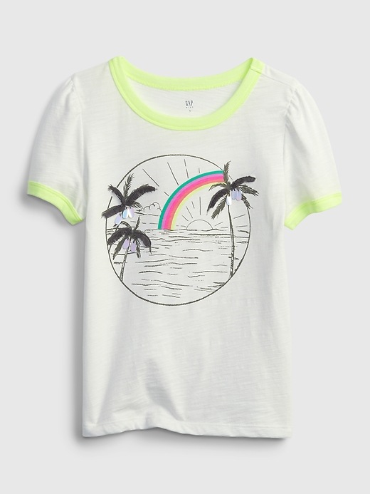 1 of 8 showing, with the color new off white of product Kids Graphic T-Shirt