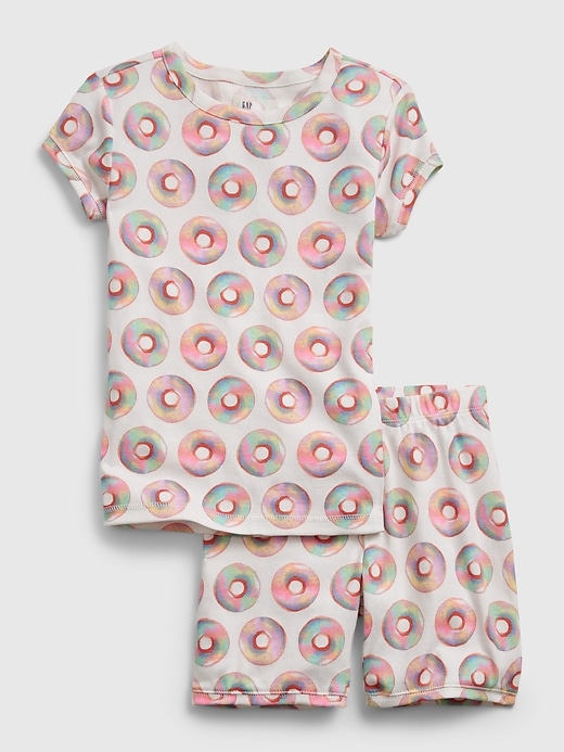 Image number 1 showing, Kids 100% Organic Cotton Donut Graphic PJ Set