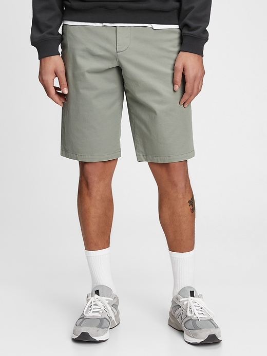 1 of 8 showing, with the color sage green of product 12" Vintage Shorts