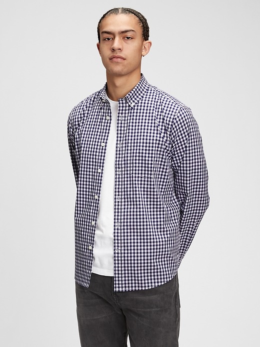 gap lived in stretch poplin shirt