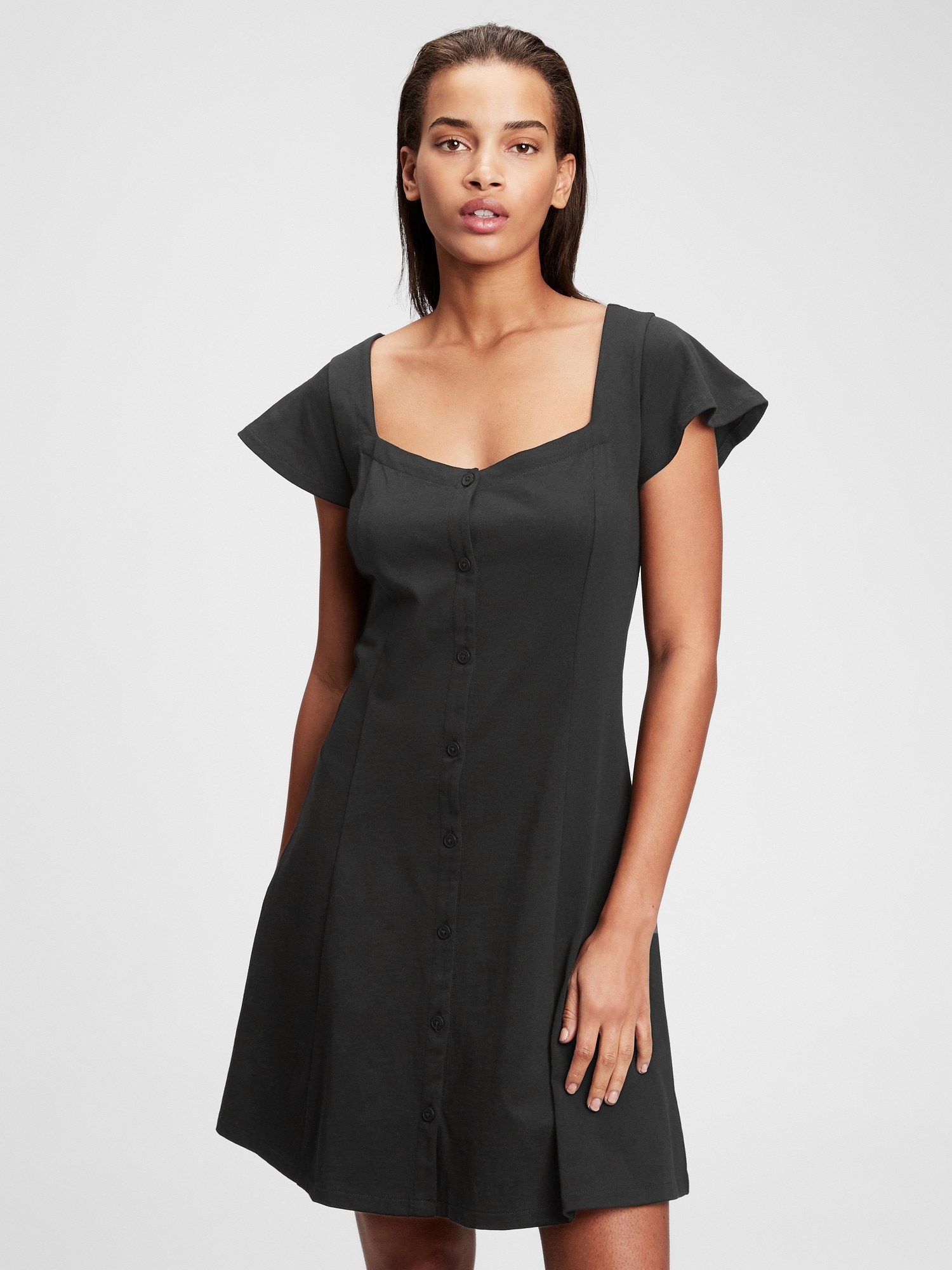 gap button down dress