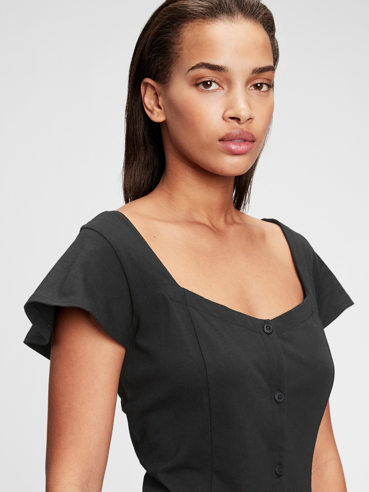 gap button down dress