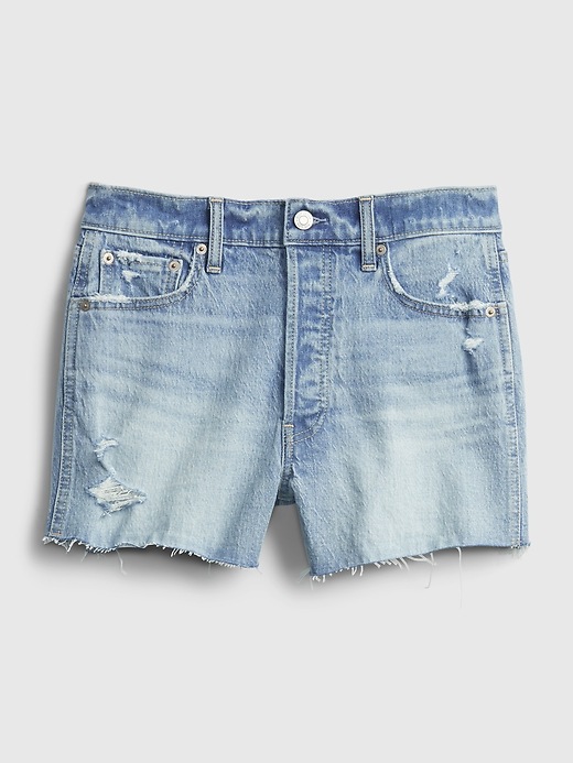 Image number 8 showing, 3'' High Rise Destructed Cheeky Shorts With Washwell&#153