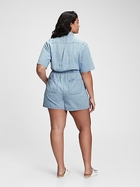 View large product image 6 of 7. Denim Romper with Washwell&#153