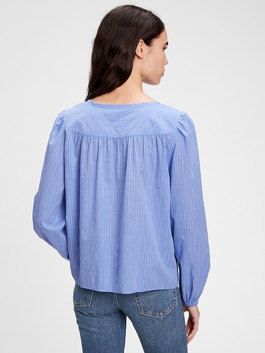 Image number 2 showing, Stripe Button-Front Blouse