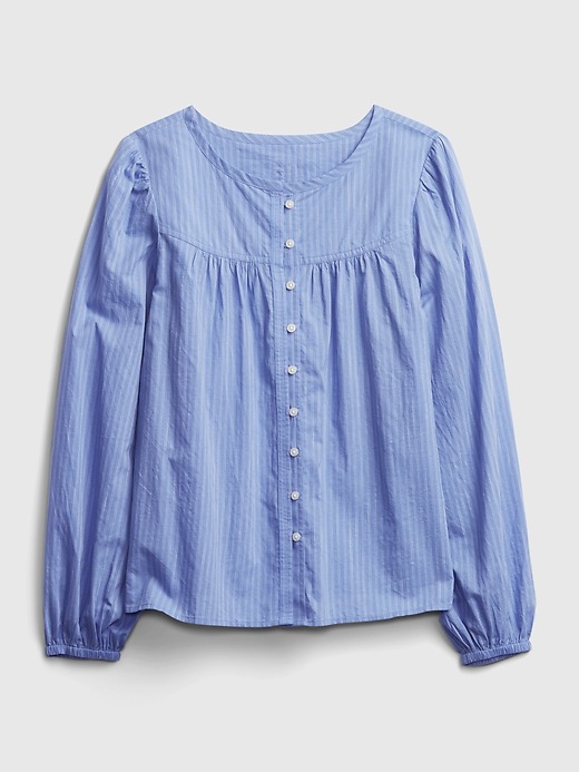 Image number 6 showing, Stripe Button-Front Blouse