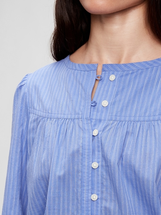 Image number 5 showing, Stripe Button-Front Blouse
