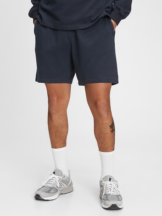 Gym Short in French Terry Knit Fabric Mens 