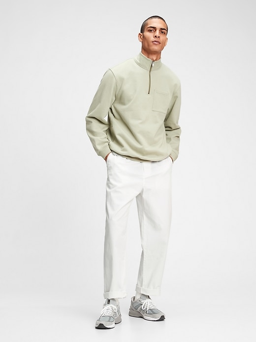 1 of 8 showing, with the color gale green of product Half-Zip Sweatshirt
