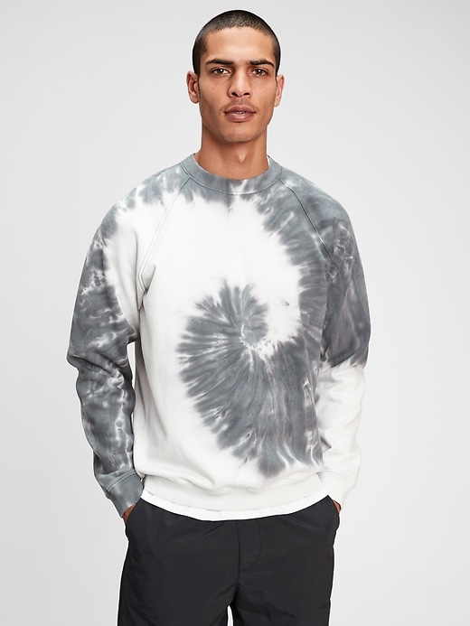 Image number 1 showing, French Terry Tie-Dye Crewneck Sweatshirt