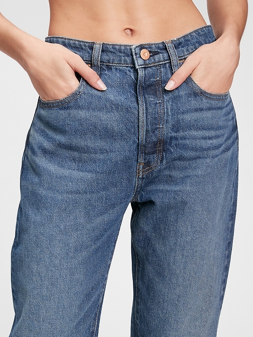 Image number 4 showing, Gap & Jean ReDesign Mid Rise Relaxed Unisex Straight Fit Jean With Washwell&#153