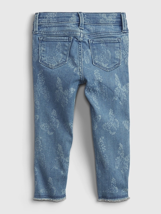 Image number 2 showing, Toddler Butterfly Skinny Ankle Jeans with Washwell&#153