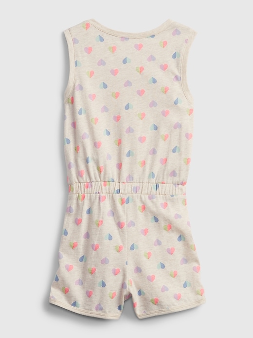 2 of 8 showing, with the color purple hearts of product Toddler Pocket Romper