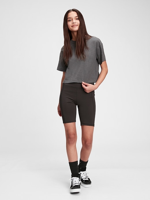 Image number 4 showing, GapFit Teen Recycled Biker Shorts