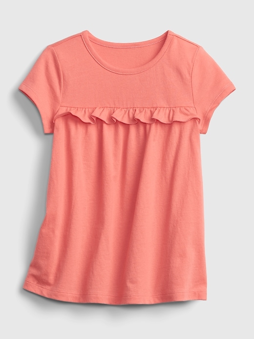 1 of 8 showing, with the color neon coral volt of product Toddler 100% Organic Cotton Mix and Match T-Shirt