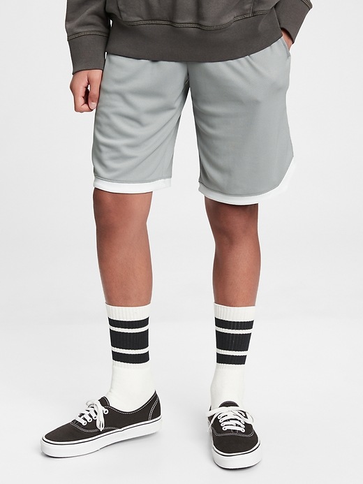 Image number 5 showing, GapFit Teen 100% Recycled Polyester Essential Shorts