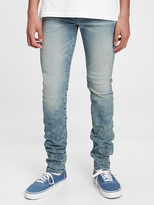 Image number 1 showing, Teen Stacked Ankle Skinny Jeans with Washwell&#153