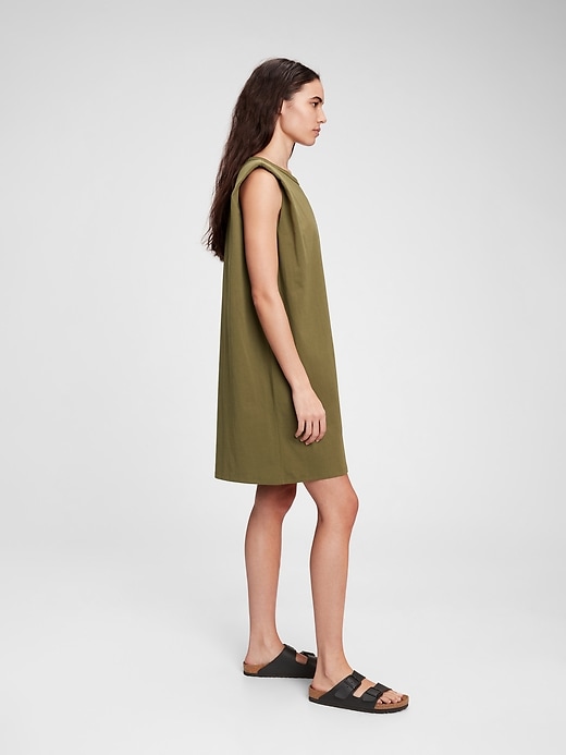 1 of 8 showing, with the color olive green of product Muscle Tank Dress