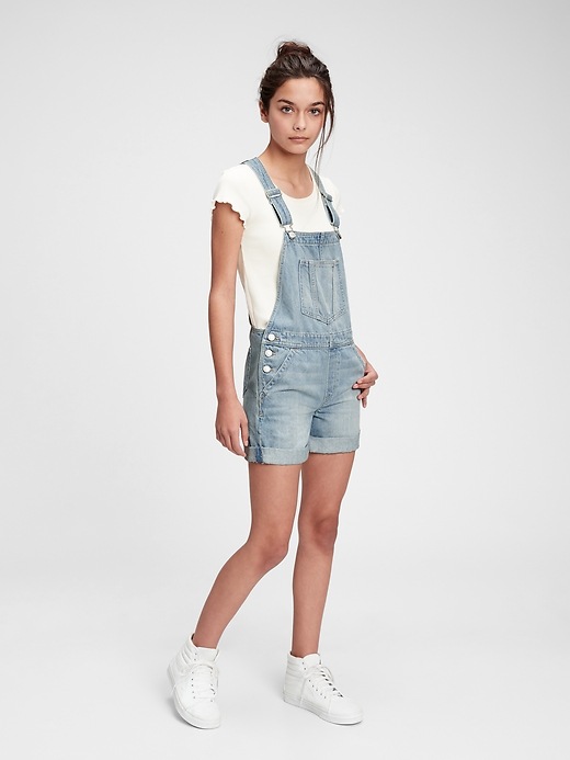 1 of 8 showing, with the color medium wash of product Teen Denim Shortall