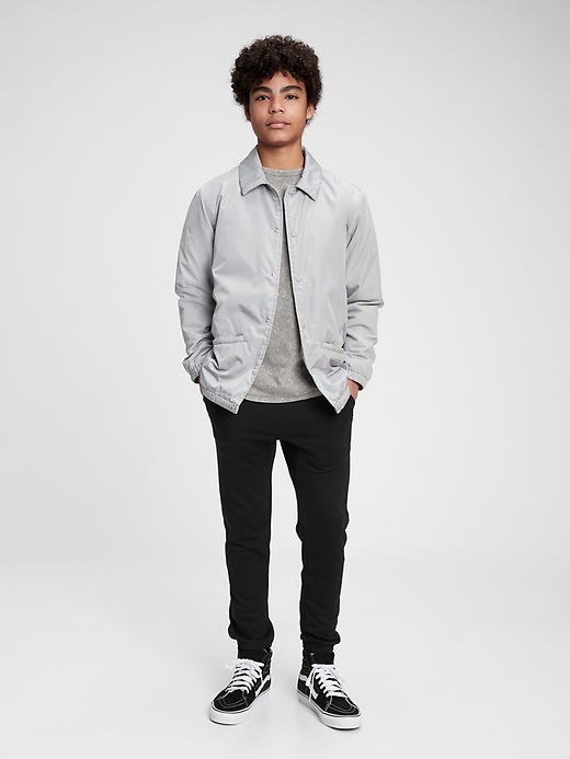 1 of 8 showing, with the color true black of product Teen Pull-On Joggers