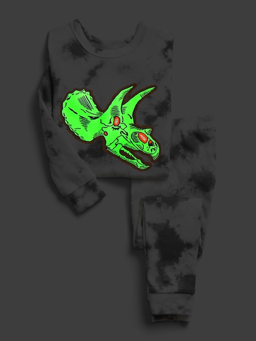 Image number 2 showing, babyGap Glow-In-The-Dark Tie-Dye Dinosaur PJ Set