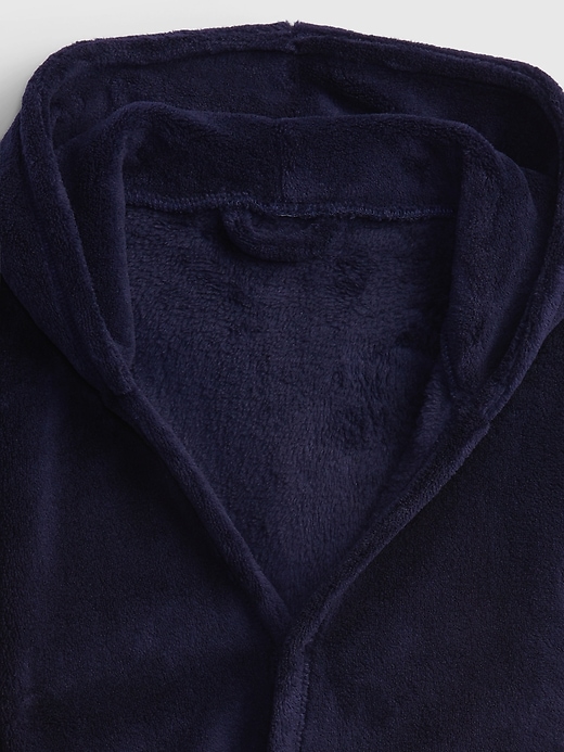 2 of 8 showing, with the color dark night of product Kids Fuzzy Robe