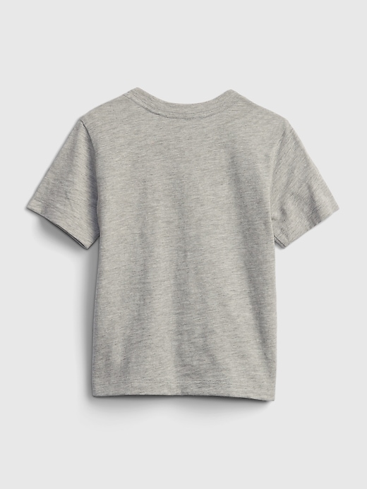 2 of 8 showing, with the color light heather gray of product babyGap &#124 Disney Mickey Mouse 3D Flippy Graphic T-Shirt