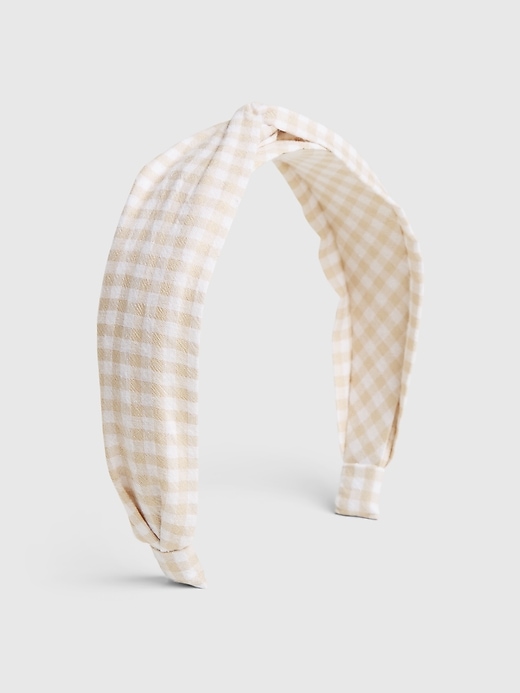 1 of 8 showing, with the color tan gingham of product Headband