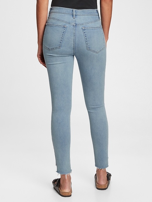 high rise true skinny jeans with washwell