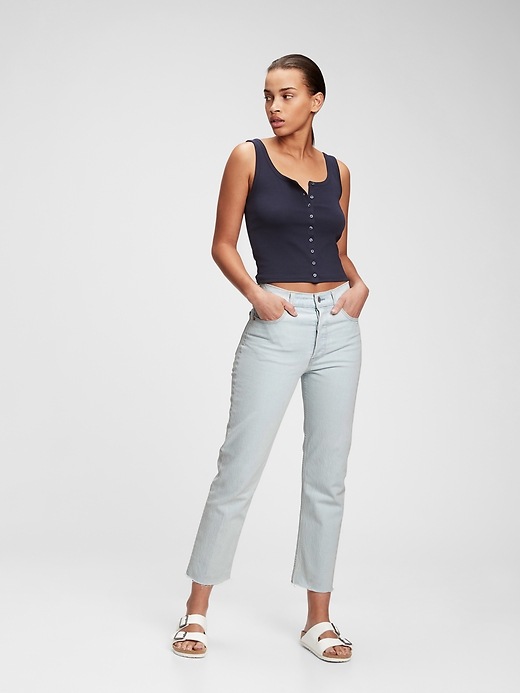 Image number 3 showing, High Rise Cheeky Straight Jeans With Washwell&#153