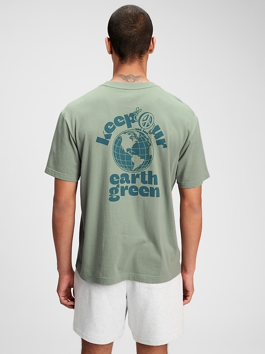 2 of 8 showing, with the color sage green of product The Gen Good Graphic T-Shirt