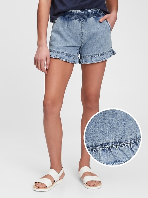 Image number 1 showing, Kids Denim Pull-On Shorts