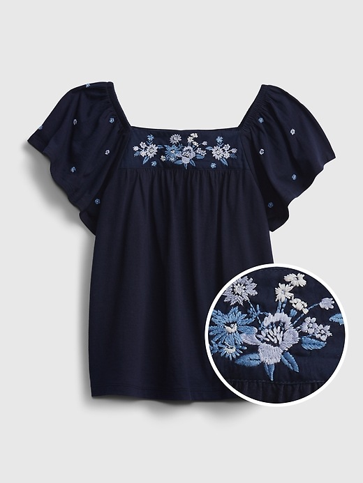 Image number 1 showing, Kids Flutter Embroidered Shirt