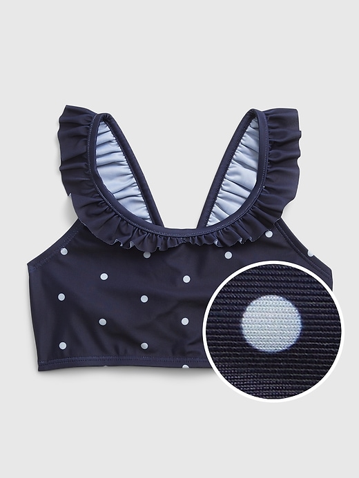 Image number 1 showing, Kids Ruffle Bikini Swim Top