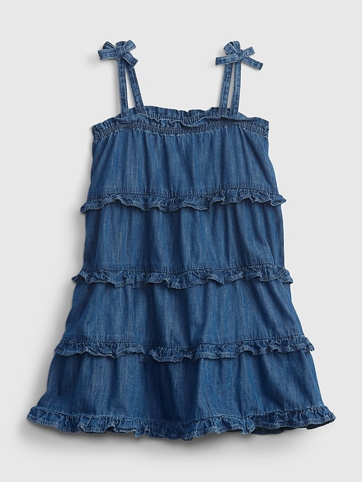 Image number 1 showing, Toddler Denim Tiered Dress