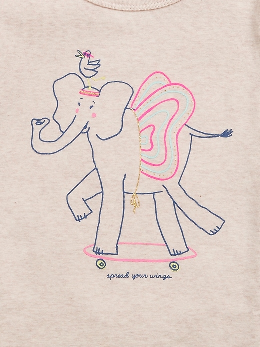 Image number 2 showing, babyGap 100% Organic Cotton Elephant Graphic PJ Set