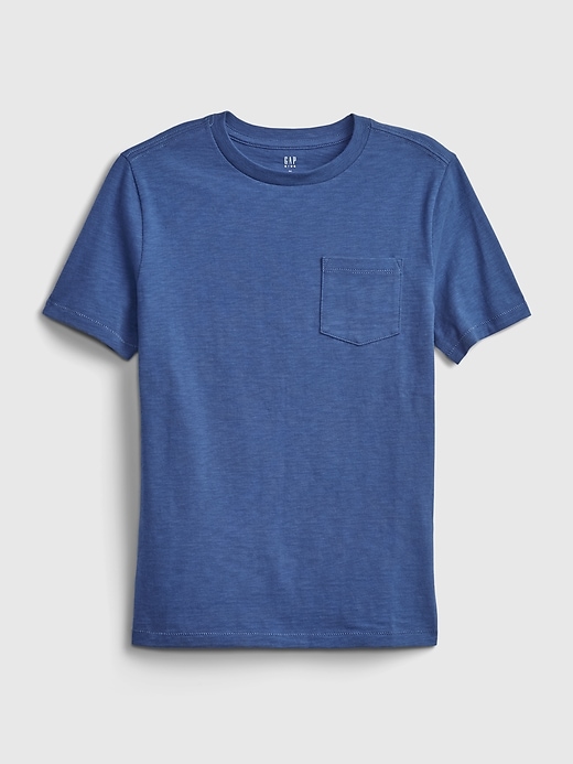 1 of 8 showing, with the color chrome blue of product Kids 100% Organic Cotton T-Shirt