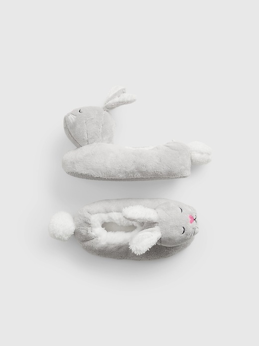 1 of 8 showing, with the color grey crystal of product Kids Bunny Slippers